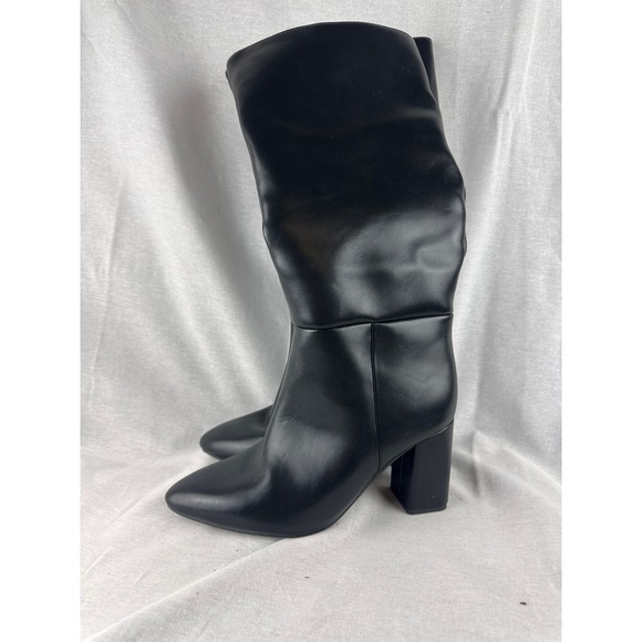 a new day Shoes - A New‎ Day Womens Black Knee High Block Heel Boots Size 9 Memory Foam Insole